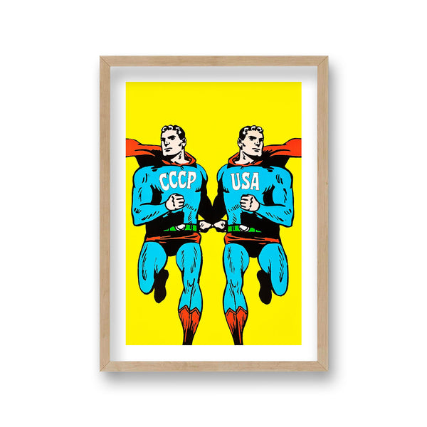 Cccp & Usa Superman Pop Art Print