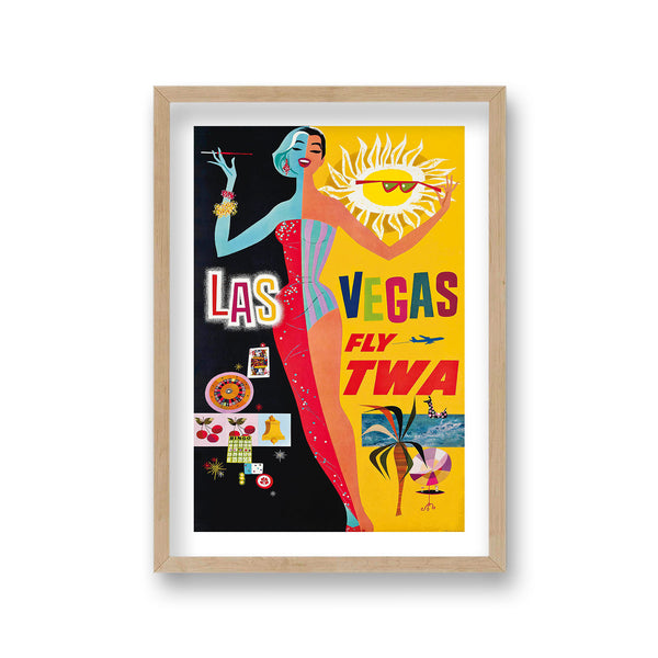 Twa Las Vegas Graphic Poster Vintage Travel Print