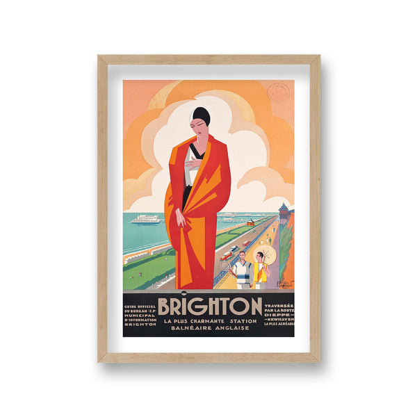 Brighton Art Deco French Vintage Travel Print