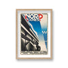 Nord Express Black Steam Locomotive Vintage Travel Print