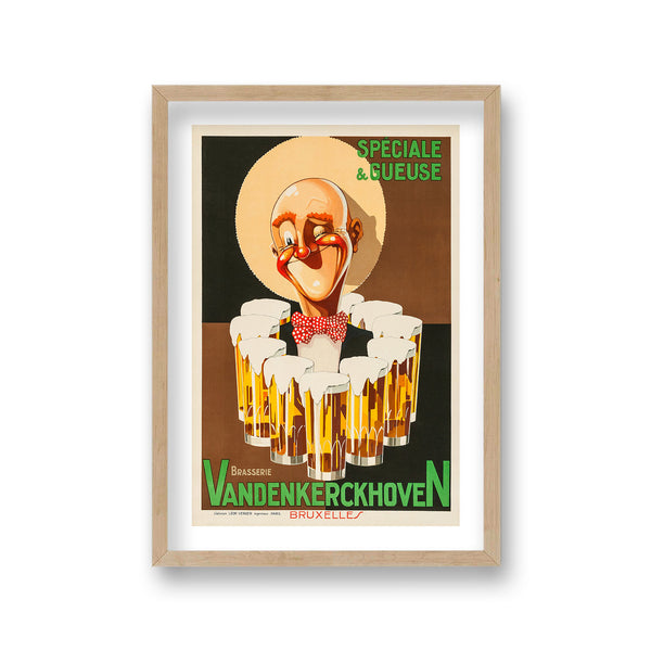 Brasserie Vandenkerckhoven Smiling Man In Hat Surrounded By Beer