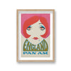 England Pam Am 70'S Girl Face Red Hair Pan Am Beauty Spot Union Jack Eyes