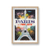 Paris Fly Twa Jets Graphic Eiffel Tower Fireworks Burst