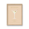 Cocktail Art Print Dirty Martini Borderless