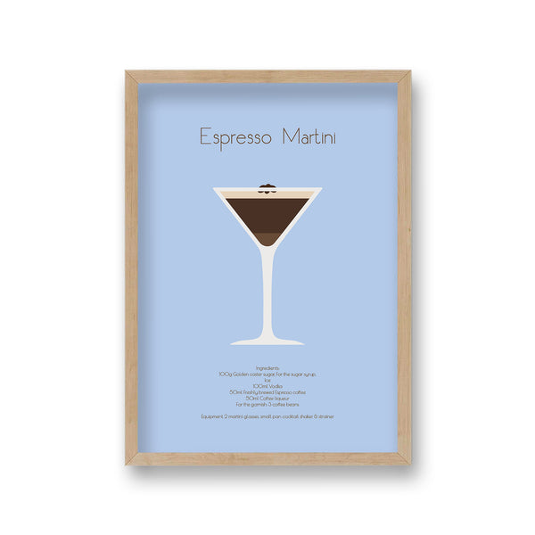 Cocktail Art Print Espresso Martini Borderless