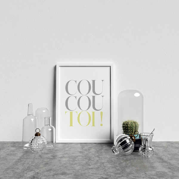 French Typography Cou Cou Toi Y&G