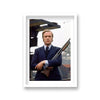 Michael Caine As Jack Carter In Publicity Shot With Shotgun Get Carter 1971 Vintage Icon Print