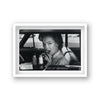 Marilyn Monroe Portrait In Car Eating Burger In Drive-Thru Vintage Icon Print