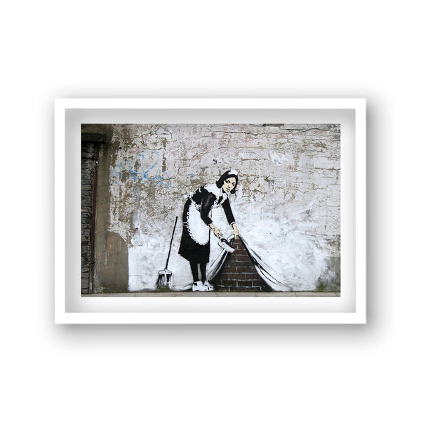 Banksy Print Maid Sweeping Under