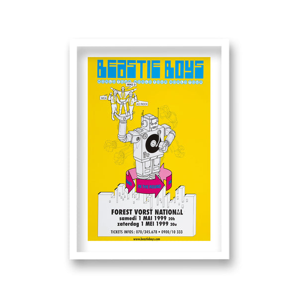 Beastie Boys Concert Poster 1999 Yellow Robot