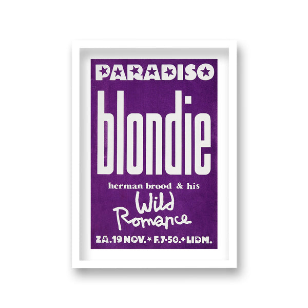 Blondie Debbie Harry Vintage European Concert Poster Purple