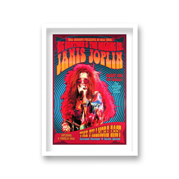 Janis Joplin Live Vintage Music Poster 1