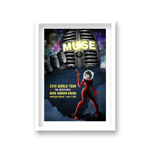 Muse Live Portland Oregon Vintage Music Poster