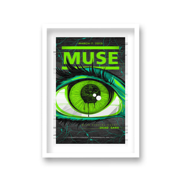 Muse Live Minneapolis Vintage Music Poster