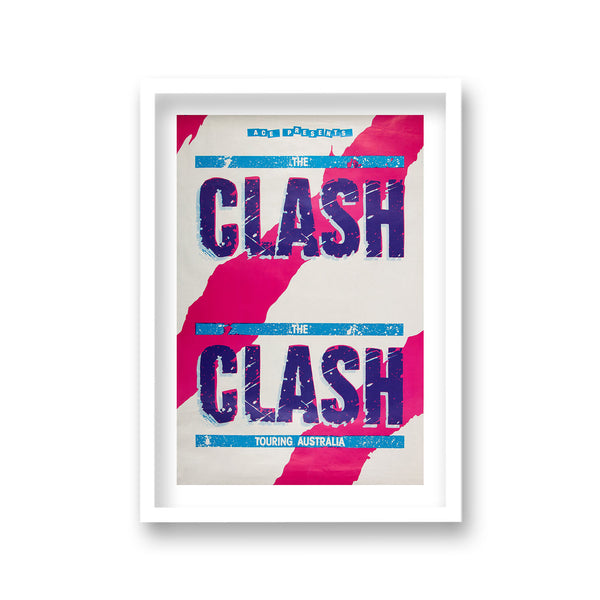 The Clash Australian Tour Vintage Music Poster