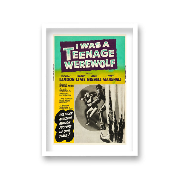 I Was A Teenage Werewolf Vintage Movie Poster