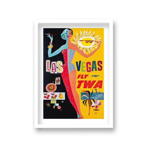 Twa Las Vegas Graphic Poster Vintage Travel Print