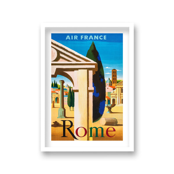 Air France Rome Graphic Vintage Travel Print