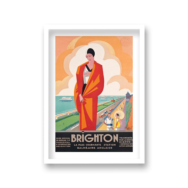 Brighton Art Deco French Vintage Travel Print