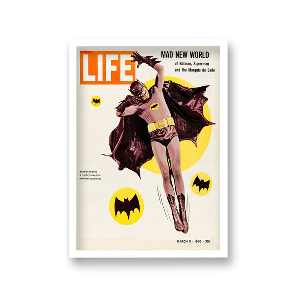 Life Magazine Cover 1966 Adam West As Batman Vintage Print