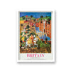 Britain Land Of History Henry 8Th On Horseback Collage Background Vintage Travel Print