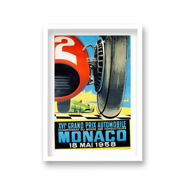 Monaco Grand Prix 1958 Vintage Motor Racing Print
