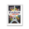 Paris Fly Twa Jets Graphic Eiffel Tower Fireworks Burst