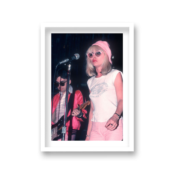 Debbie Harry Live On Stage With Blondie Pink Beret Pink Shades Pink Trousers