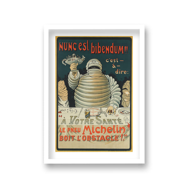 Michelin Boit L'Obstable Michelin Man Raising A Toast C'Est A Dire