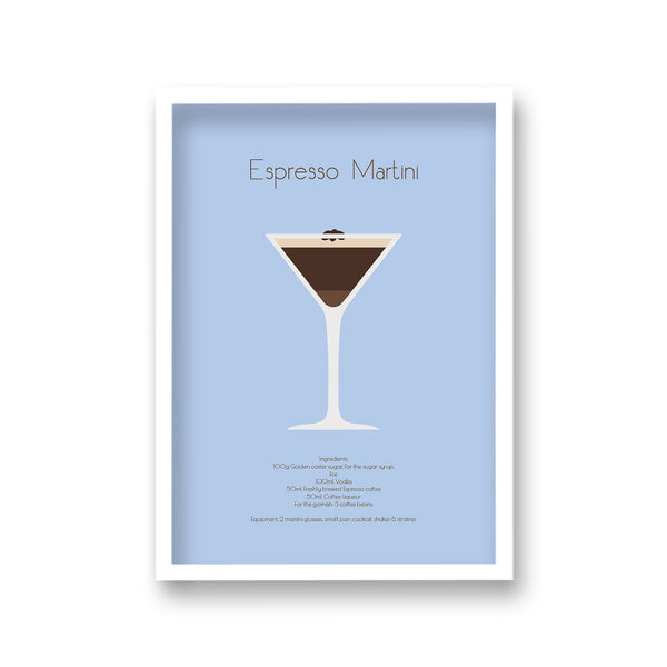 Cocktail Art Print Espresso Martini Borderless