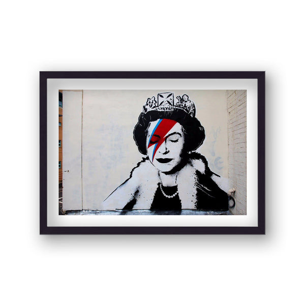 Banksy Queen Elizabeth As Ziggy Stardust Street Art