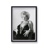 Marilyn Monroe Publicity Shot Wearing Black Gown Leaning Back Hands On Waist