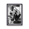 Steve Mcqueen Relaxing Off Screen Jeans & Sneakers