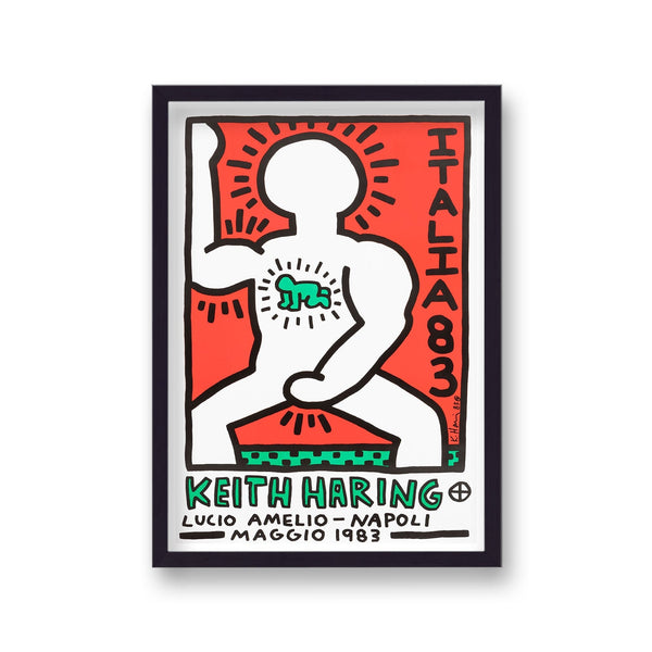 Keith Haring 1983 Italia Lucio Samelio Napoli Exhibition Poster