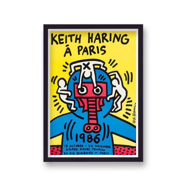 Keith Haring In Paris Galerie Daniel Templon Exhibition Poster