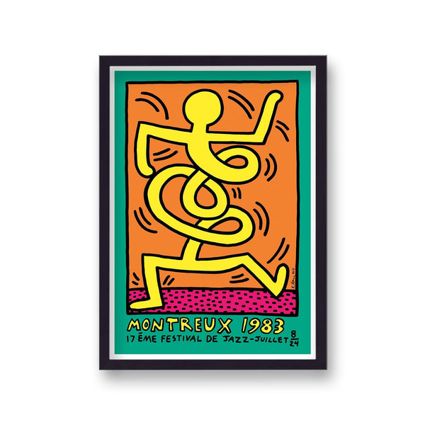 Keith Haring 1983 Green Montreux Jazz Festival Poster