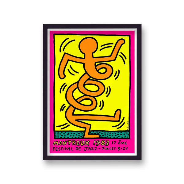 Keith Haring 1983 Pink Montreux Jazz Festival Poster