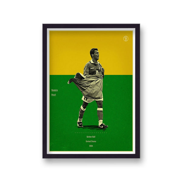 Football Heroes World Cup Golden Ball Romario Usa Vintage Print