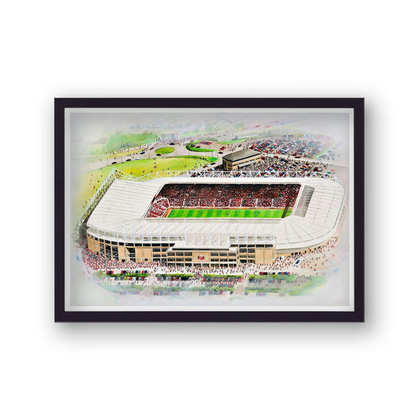 Sunderland Afc - The Stadium Of Light - Football Stadium Art - Vintage
