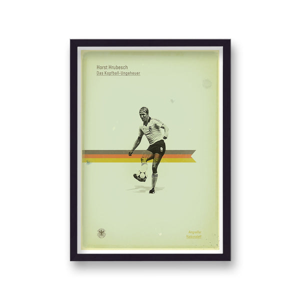 Football Heroes Horst Hrubesch West Germany Vintage Print