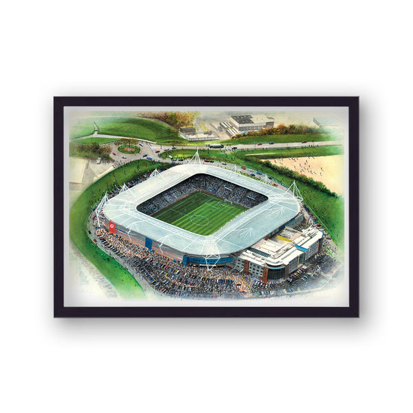 Reading Fc - The Madejski Stadium - Football Stadium Art - Vintage
