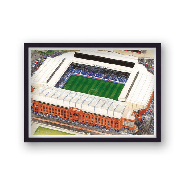 Rangers Fc - Ibrox Stadium - Football Stadium Art - Vintage