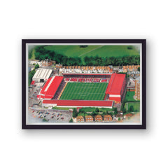 Bristol City Fc - Ashton Gate - Football Stadium Art - Vintage