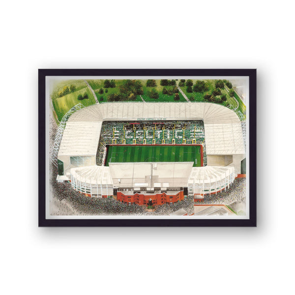 Celtic Fc - Celtic Park - Football Stadium Art - Vintage