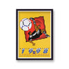 World Cup 98 France Overhead Kick Vintage Tournament Poster