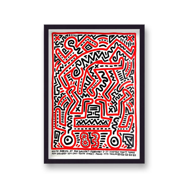 Keith Haring 1983 Fun Gallery New York Exhibition Poster