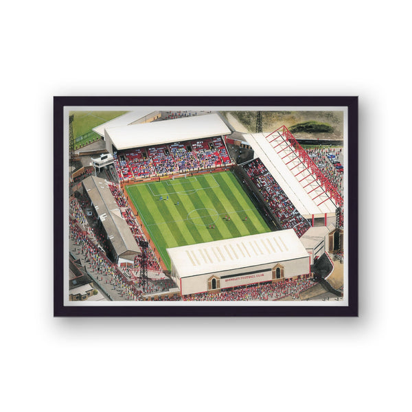Barnsley Fc - Oakwell - Football Stadium Art - Vintage