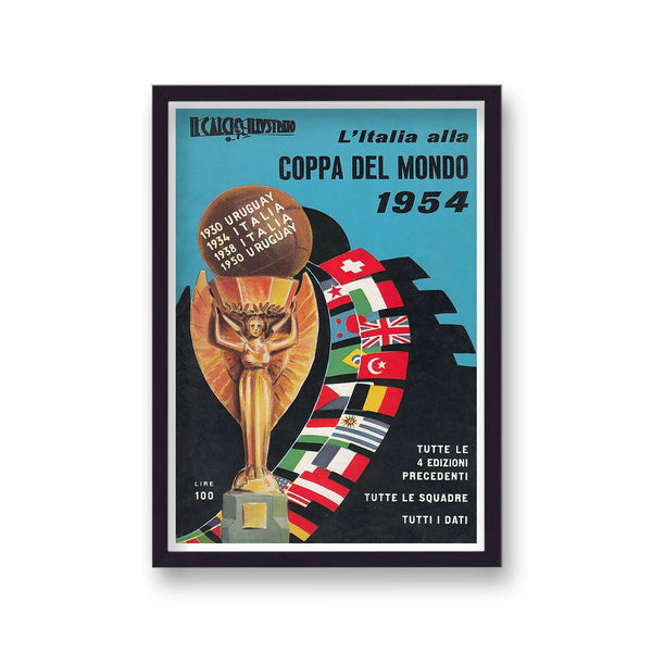 World Cup 54 Switzerland Italian Vintage Tournament Print
