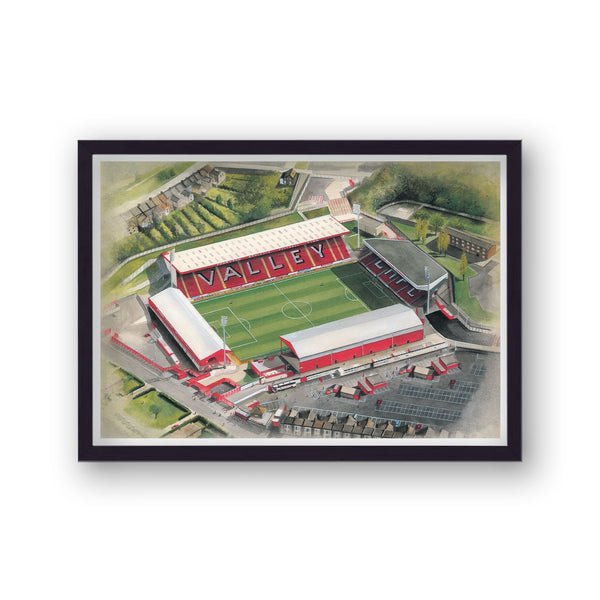 Charlton Athletic Fc - The Valley - Football Stadium Art - Vintage