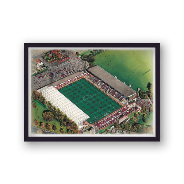 Swindon Town Fc - County Ground - Football Stadium Art - Vintage